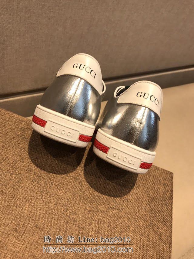 GUCCI男鞋 頂級代購男士2019HK專櫃同步 古馳男休閒板鞋 高品質 Gucci系帶男鞋  hdnx1308